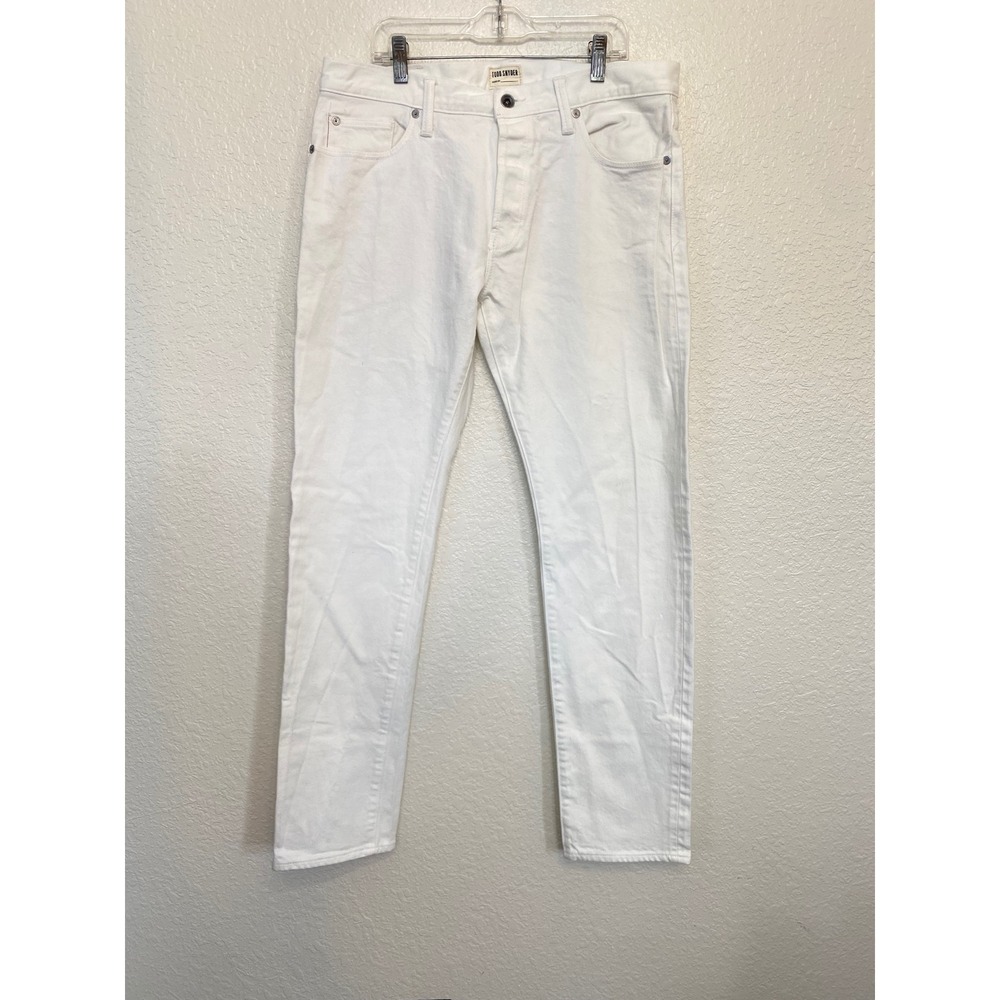 Todd Snyder Mens Japanese Selvedge Denim Slim Fit‎ Jeans White 32x32 Button Fly